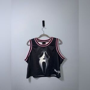 Ghost Face Sold out Women’s Pink & Black Crop Jersey Top Size XL EUC